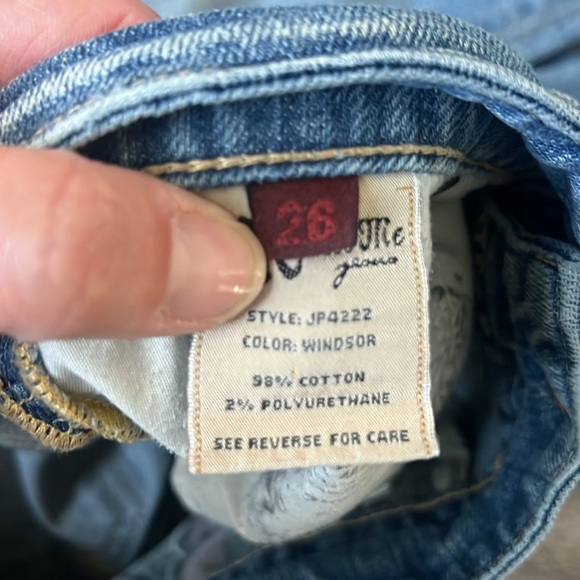 Y2K Vintage Miss Me Camo Flap Pocket Crystal Windsor Blue Jeans Size 26 🔲 - Picture 6 of 9